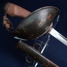 British WW1 1908 Pattern Cavalry Troopers Sword with Field Camouflage Paint, Dated 1916 - 8